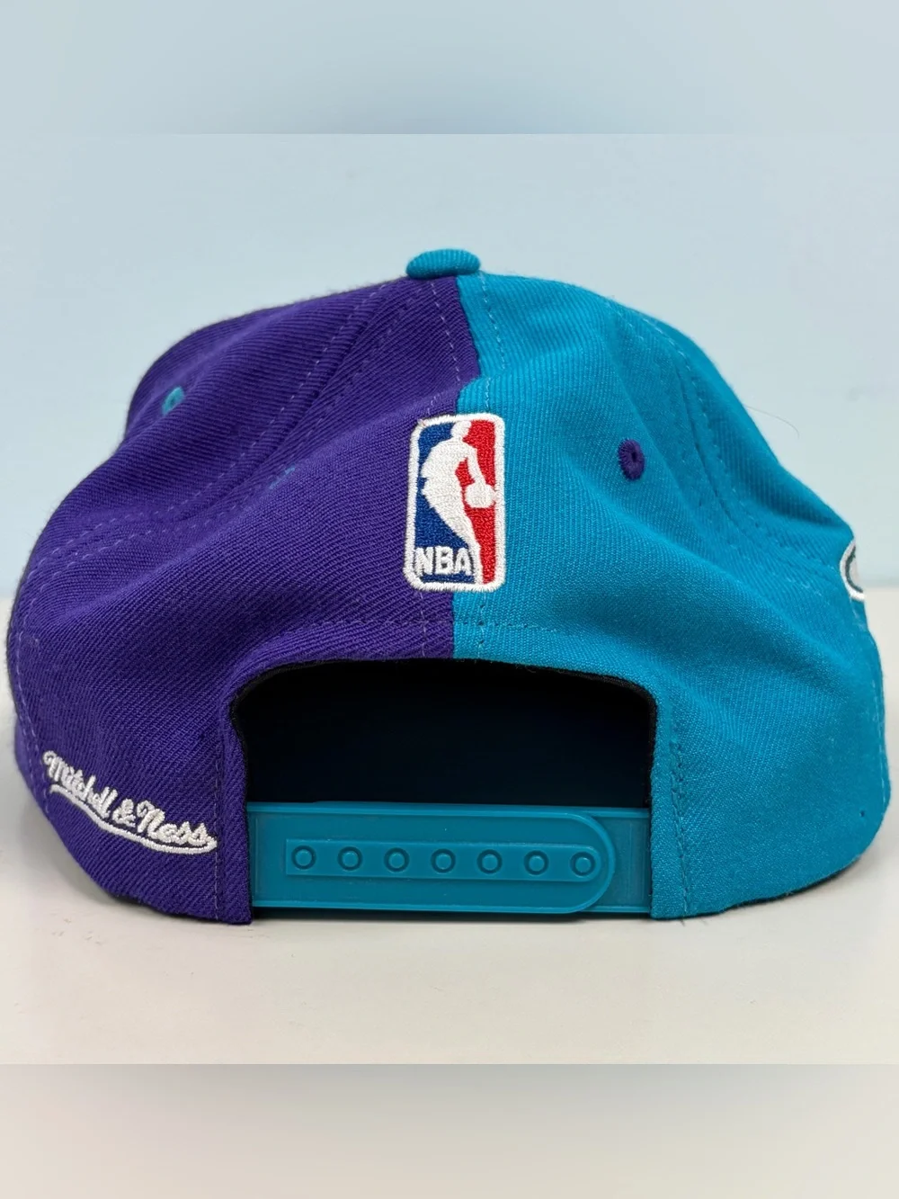 Charlotte Hornets Mitchell & Ness Hardwood Classics Hat Snapback Retro NBA Block - Picture 6 of 12